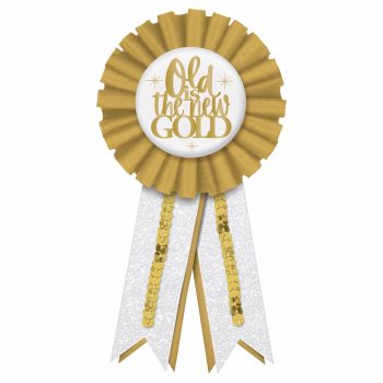 Gold ribbon with "Old is the New Gold.