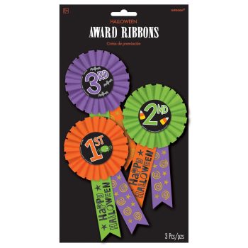 Halloween Award Ribbons Multi-Pack 3ct
