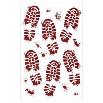 Bloody Footprints Vinyl Floor Gore