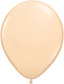 A shiny beige balloon with a smooth surface.