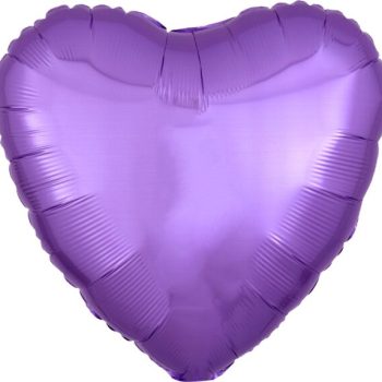 Purple heart-shaped foil balloon.