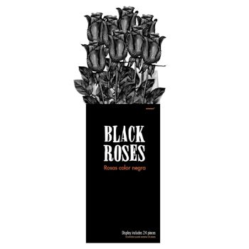 Black Fabric Rose