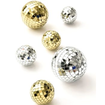 New Year's Disco Ball Set, 6ct