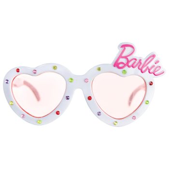 Heart-shaped glasses with colorful gems, "Barbie.