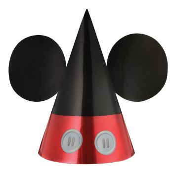 Party hat with Mickey Mouse ears design.