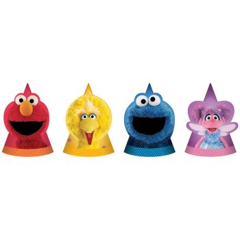 Everyday Sesame Street Die Cut Paper Hat 8ct
