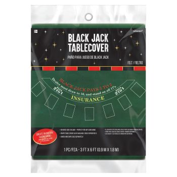 A Blackjack Table Cover for card game setups.