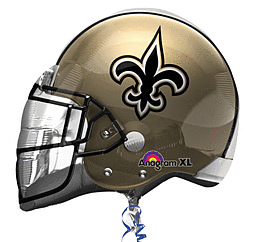 A New Orleans Saints football helmet balloon.