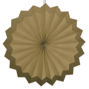 Metallic Border Paper Fan Decorations, 5in, 5ct