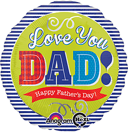 Father's Day balloon with love message.