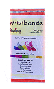 A pack of colorful Tyvek wristbands for events or entry control.