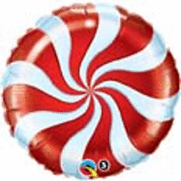 Red and white swirl peppermint candy.