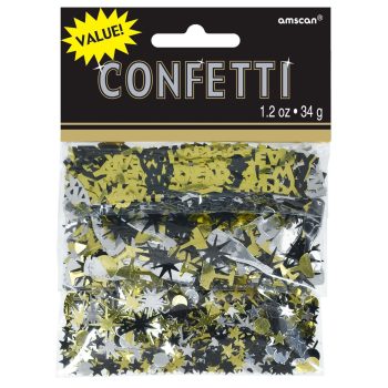 Value Mix Confetti - Black, Silver & Gold
