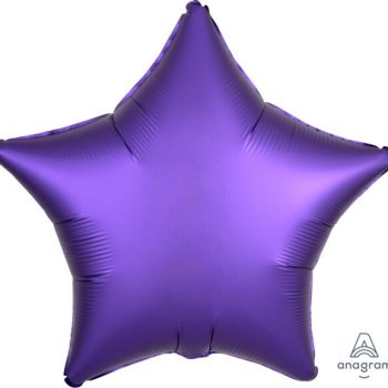 A shiny purple star-shaped balloon with a smooth surface.