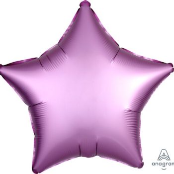 A shiny purple star-shaped balloon.