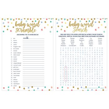 Baby weight journal and tracker with colorful confetti design.