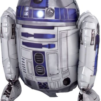 Inflatable balloon resembling a sci-fi robot.