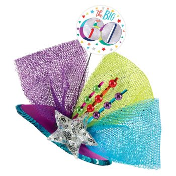 Colorful "Big 60" birthday decoration with star.
