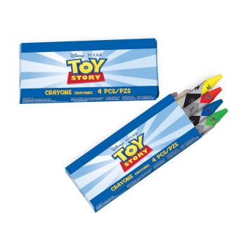 Toy Story themed crayons, four colors.