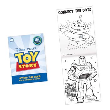 Toy Story activity pad with coloring pages.