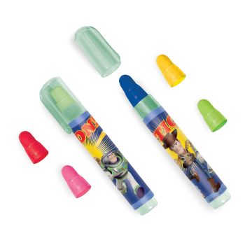 Toy Story markers with colorful caps.