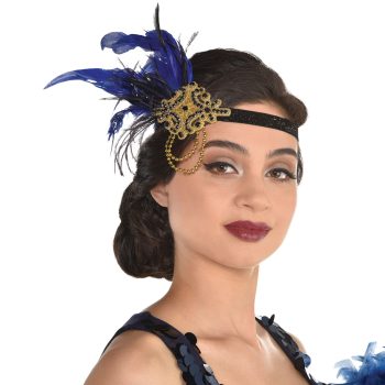 Jeweled Feather Headband