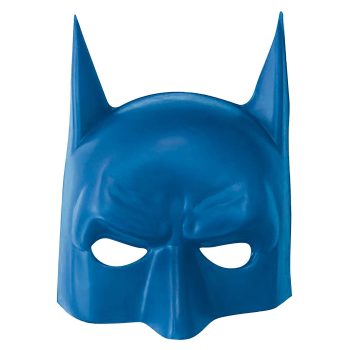 Blue superhero mask with pointed ears.