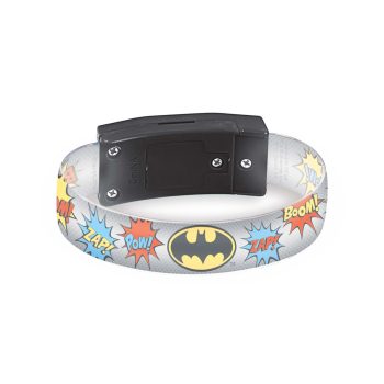 Batman-themed wristband with comic book design.