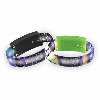 Star Wars-themed wristbands, black and green.