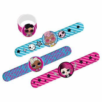 Colorful bracelets with cartoon character designs.