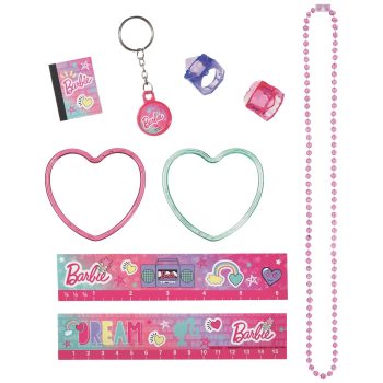 Barbie-themed stationery and accessories collection.