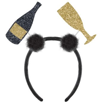 New Year's Champagne & Flute Headbopper