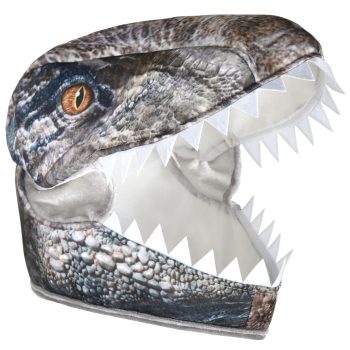 Dinosaur head with open mouth costume.