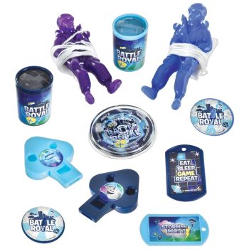 Toy figures and game accessories on display.