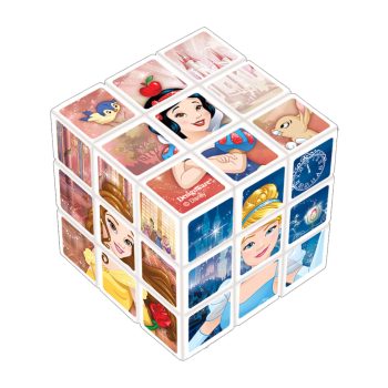 Rubik's cube with princess-themed illustrations.