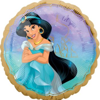 A shiny balloon featuring Princess Jasmine from Aladdin.