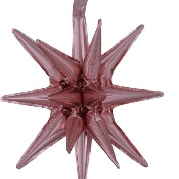 A shiny purple star-shaped ornament with pointed spikes.