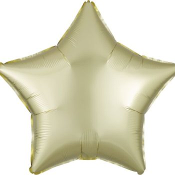A gold star-shaped foil balloon.