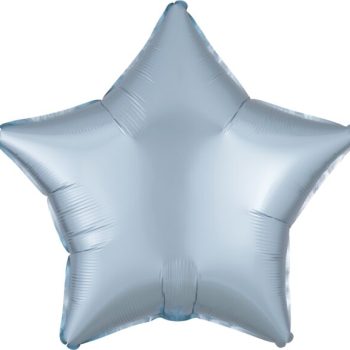 A silver star-shaped foil balloon.