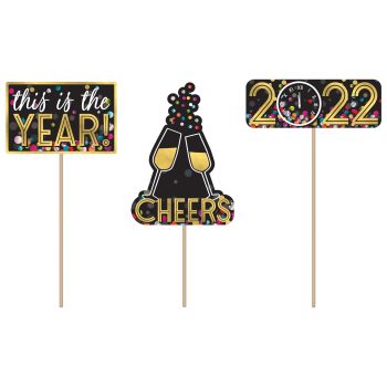Colorful Confetti Centerpiece Picks 6ct