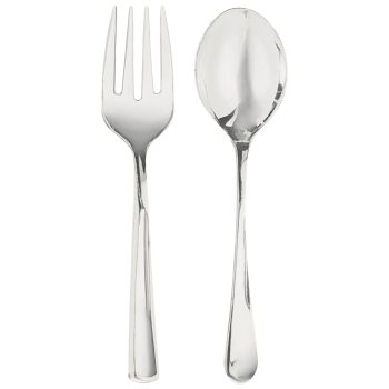Fork and spoon on white background.