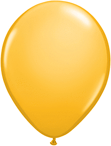 A shiny yellow balloon against a white background.
