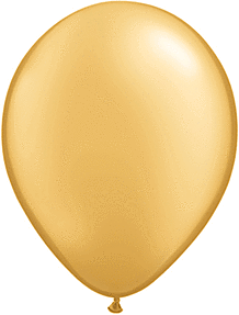 A shiny gold balloon with a smooth surface.