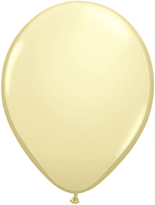 Shiny cream-colored balloon with a smooth surface.