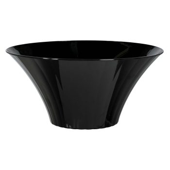 Black decorative bowl with flared design.