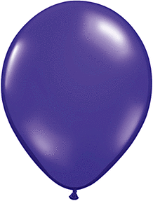A shiny purple balloon on a white background.