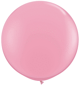 A single pink balloon with a shiny surface.