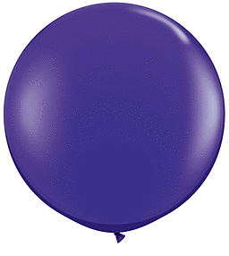 A shiny, purple balloon with a smooth surface.