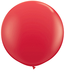 A shiny red balloon with a glossy surface.