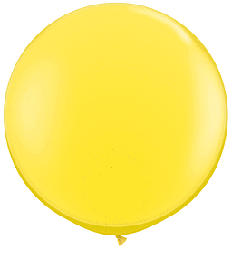 A shiny yellow balloon with a smooth surface.